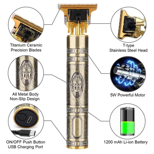 T9 Trimmer metal body & lithium battery
