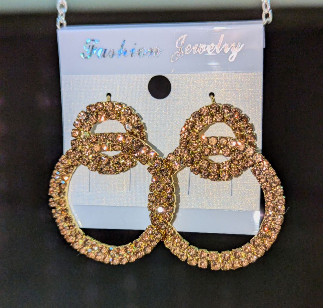 COPPER ROUND EARRING