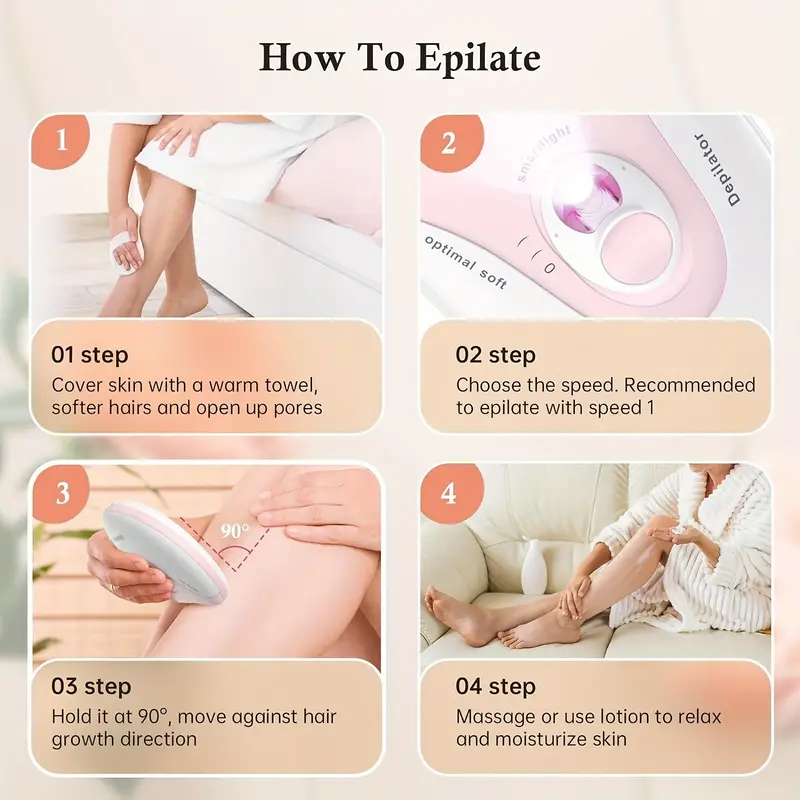 Daling DL-6032 Cordless Ladies Epilator β 36 Tweezers of Smooth Perfection