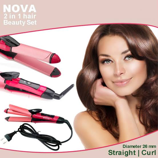 NOVA 2 in 1 Hair Straightener β Curl - Straighten with One Tool