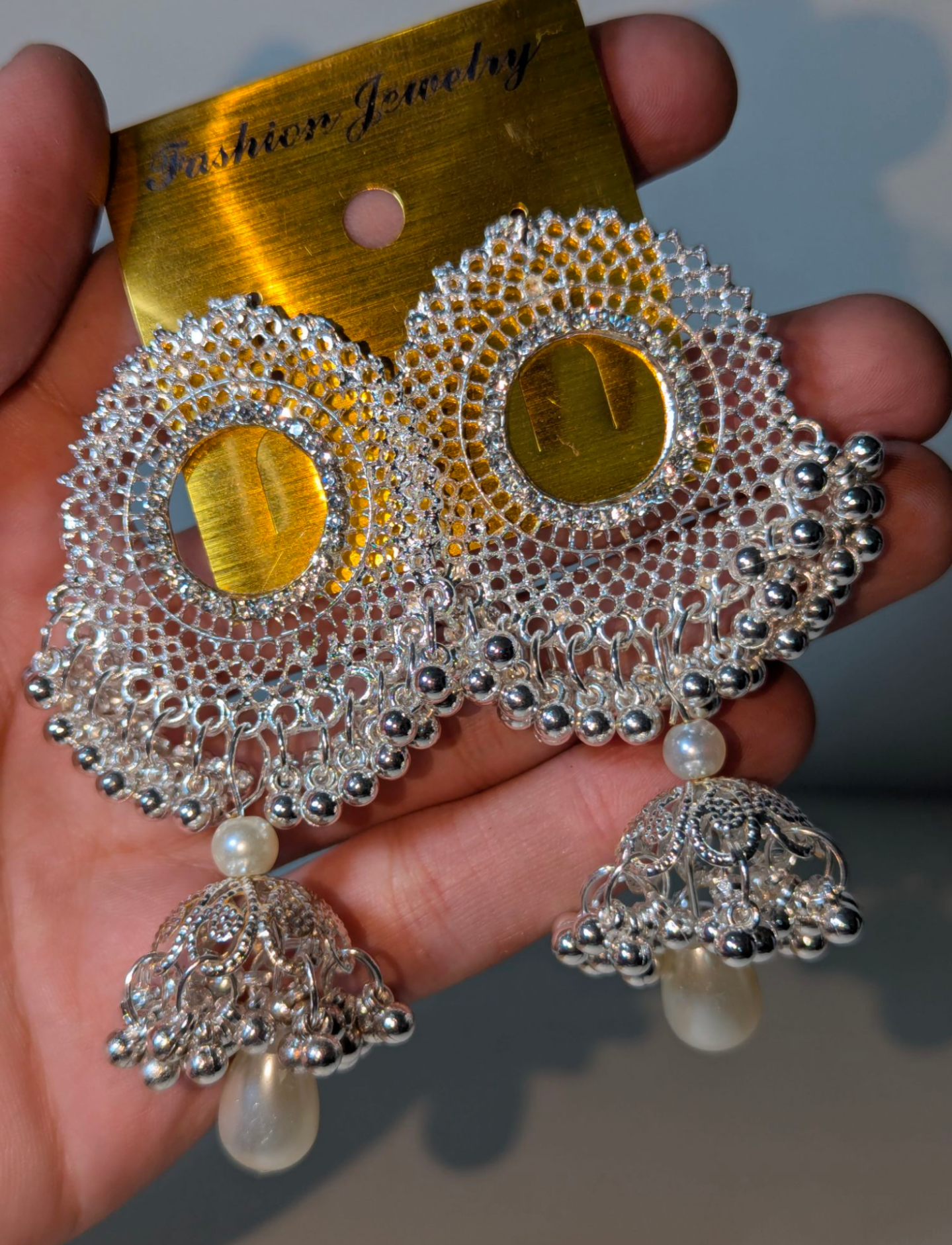 SILVER JHUMKA