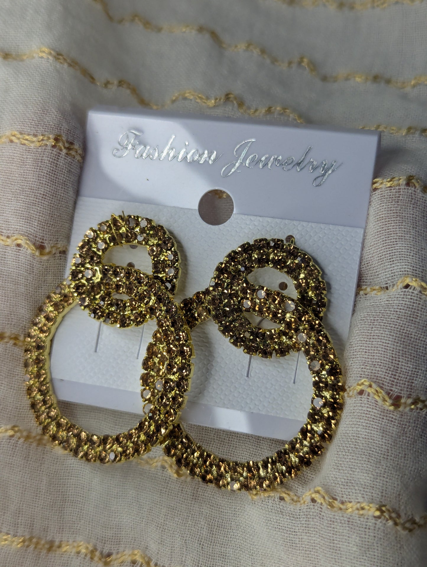 COPPER ROUND EARRING