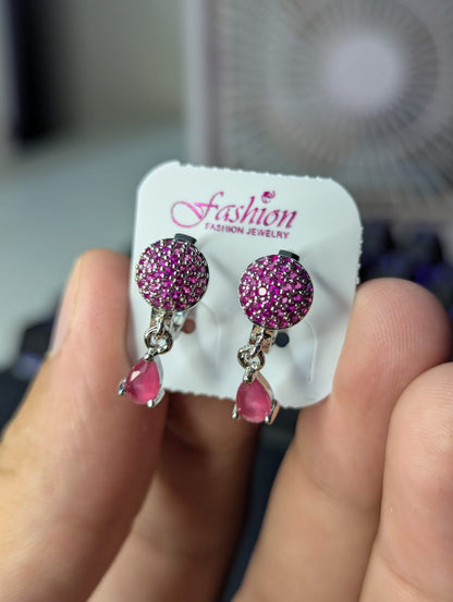 PURPLE STUD EARRINGS