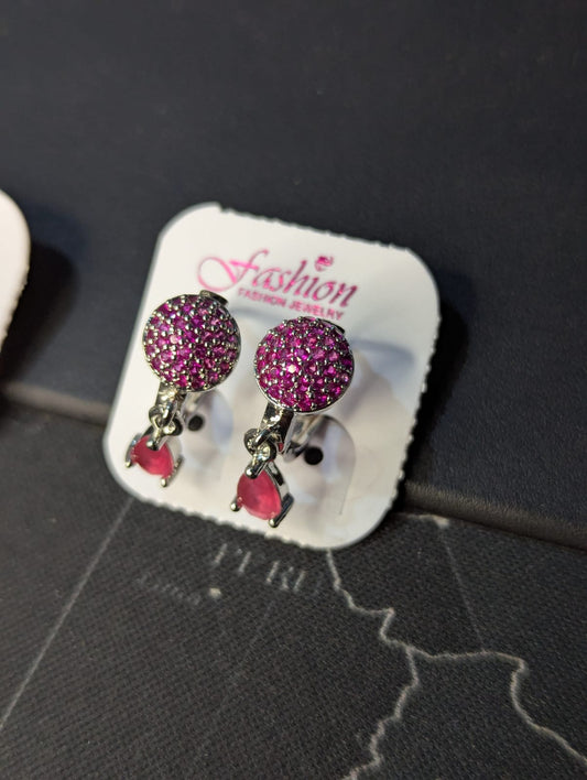 PURPLE STUD EARRINGS