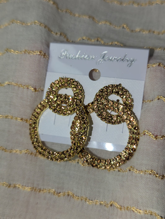 COPPER ROUND EARRING