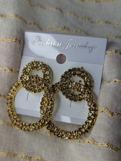 COPPER ROUND EARRING