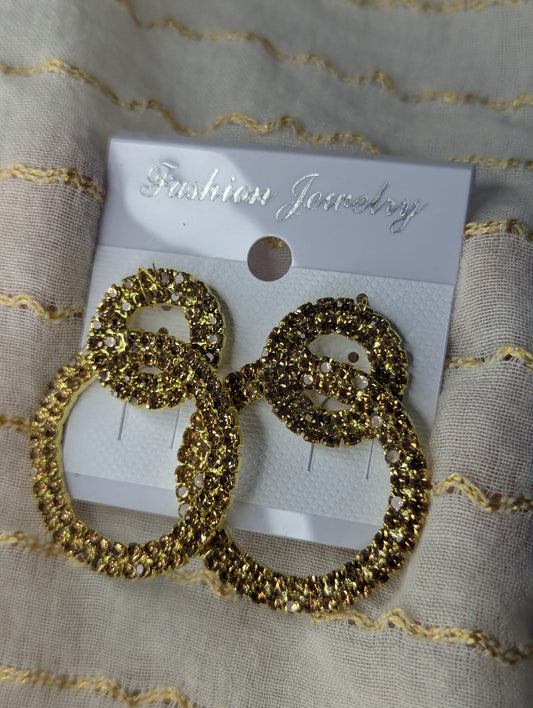 COPPER ROUND EARRING